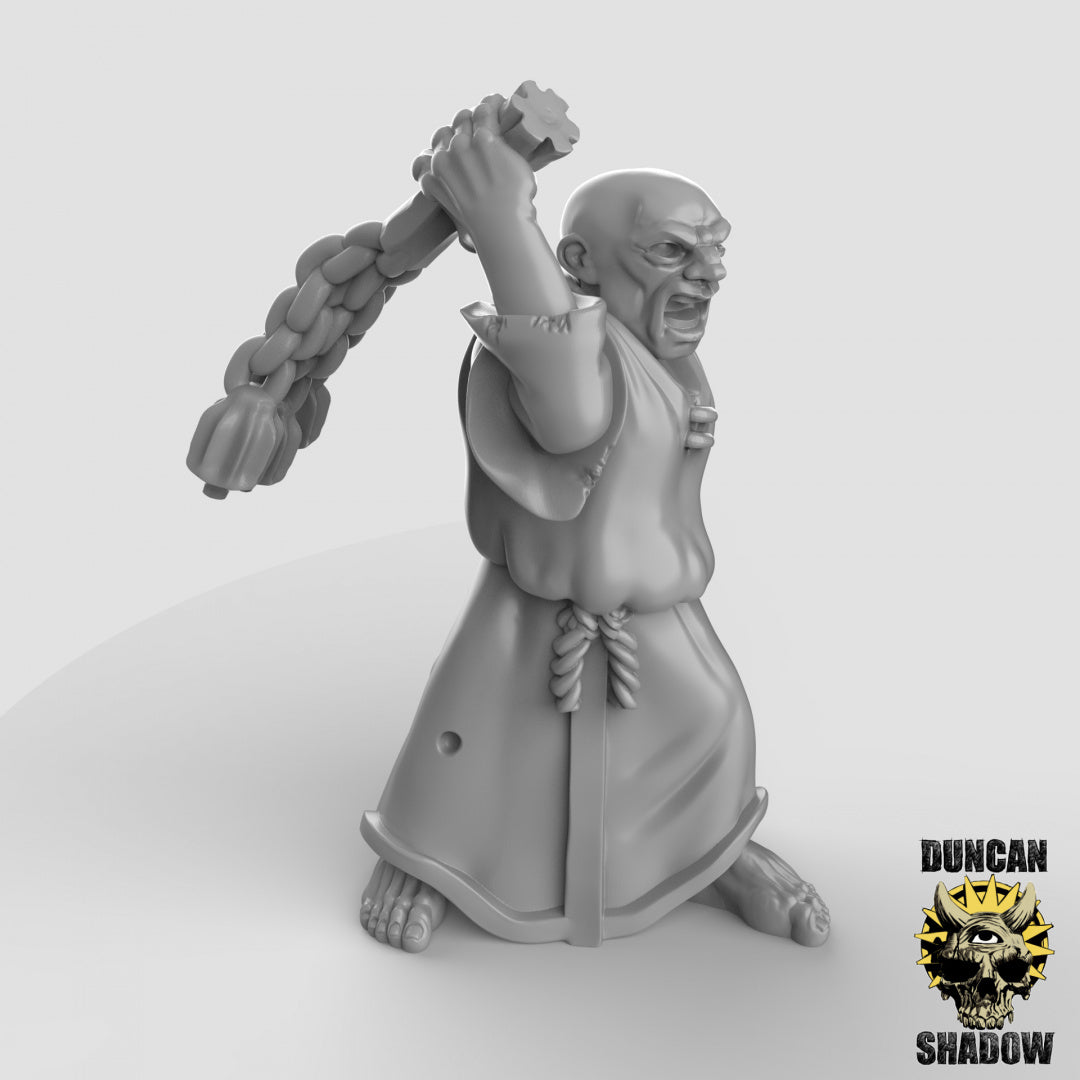Menschliche Kultisten mit Dreschflegel | Duncan Shadow | Kompatibel mit Dungeons & Dragons und Pathfinder