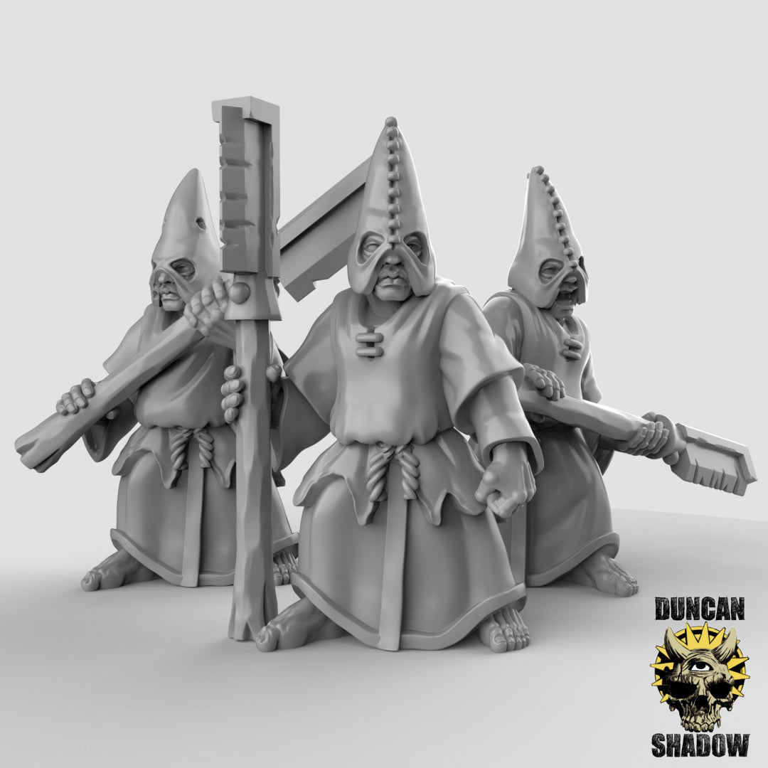 Cultistas humanos con armas de asta | Sombra de Duncan | Compatible con Dragones y Mazmorras y Pathfinder