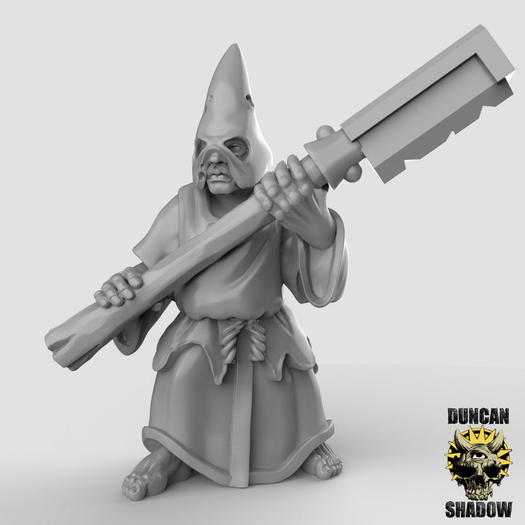 Human Cultists With Polearms | Duncan Shadow | Compatible with Dungeons & Dragons and Pathfinder