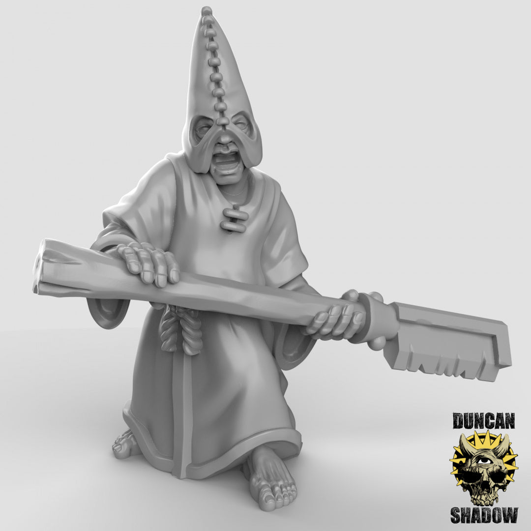 Human Cultists With Polearms | Duncan Shadow | Compatible with Dungeons & Dragons and Pathfinder