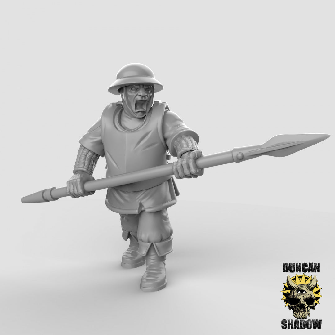 Menschlicher Stadtwächter mit Speeren | Duncan Shadow | Kompatibel mit Dungeons & Dragons und Pathfinder
