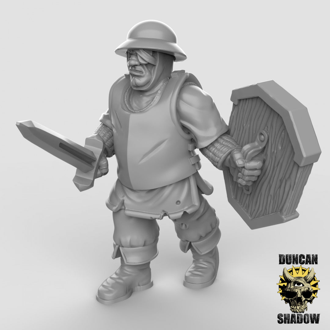Menschlicher Stadtwächter mit Schwertern und Schilden | Duncan Shadow | Kompatibel mit Dungeons & Dragons und Pathfinder