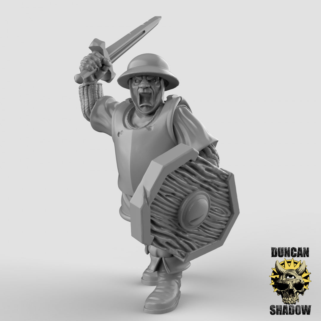 Menschlicher Stadtwächter mit Schwertern und Schilden | Duncan Shadow | Kompatibel mit Dungeons & Dragons und Pathfinder