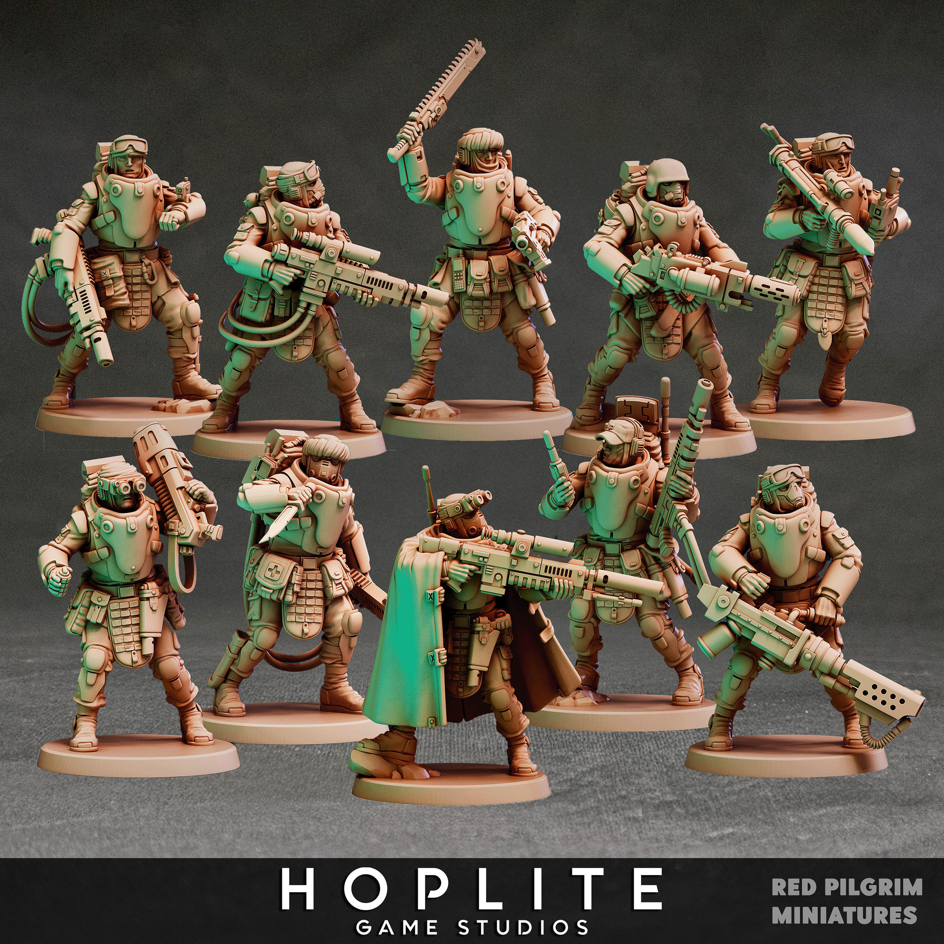 Jenízaros de los Halcones del Desierto | Miniaturas del Peregrino Rojo | 32mm