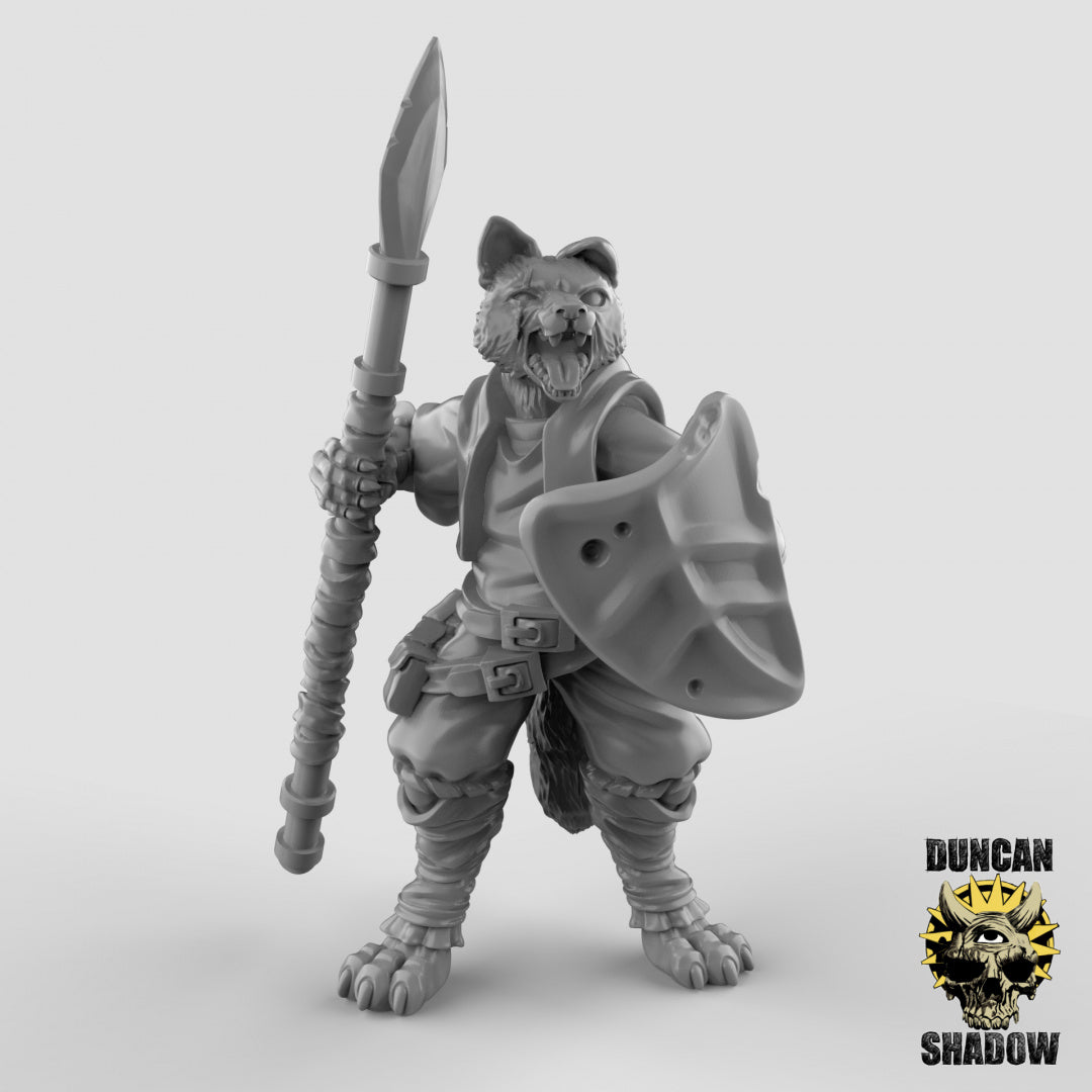 Kitsune Fox Folk With Spears | Duncan Shadow | Compatible with Dungeons & Dragons and Pathfinder