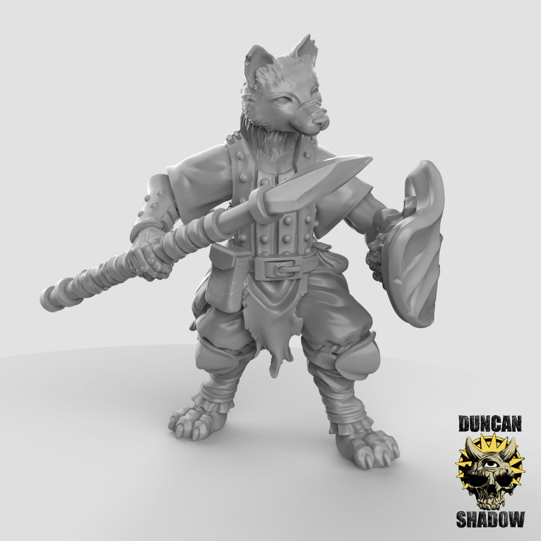 Kitsune Fox Folk With Spears | Duncan Shadow | Compatible with Dungeons & Dragons and Pathfinder