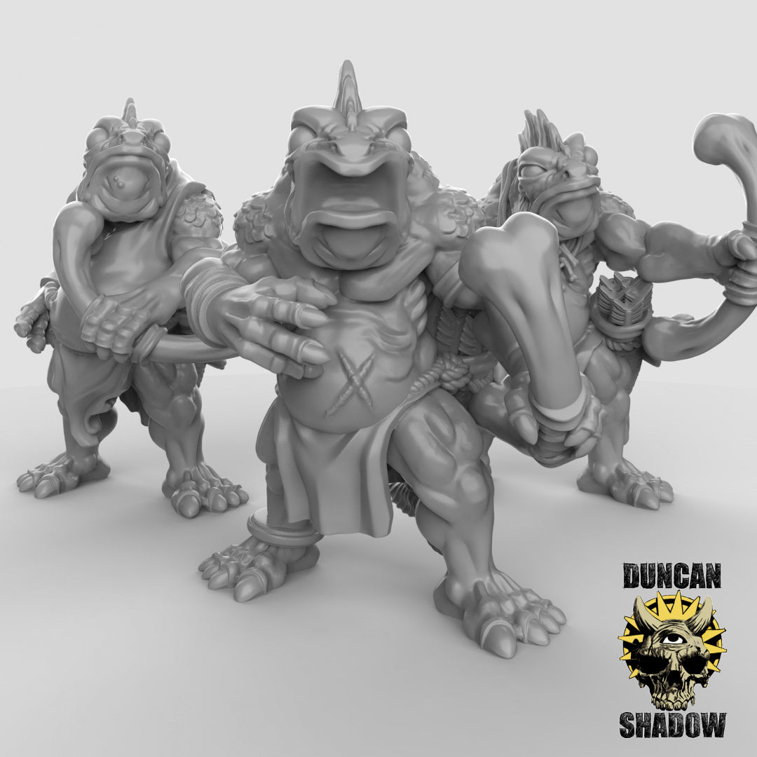 Pueblo pez Koa Toa con arcos | Sombra de Duncan | Compatible con Dragones y Mazmorras y Pathfinder