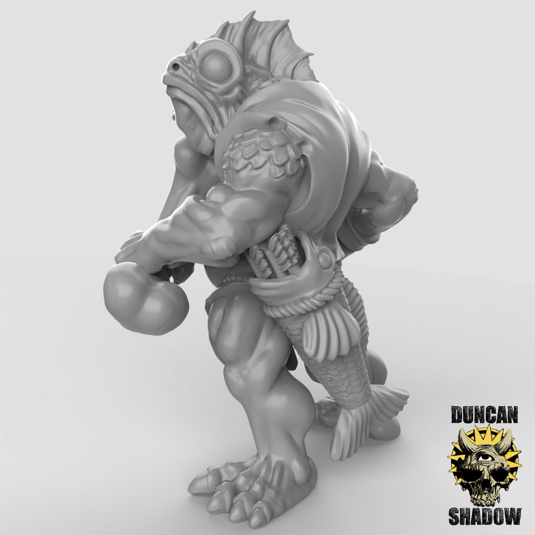 Koa Toa Fischvolk mit Bogen | Duncan Shadow | Kompatibel mit Dungeons & Dragons und Pathfinder