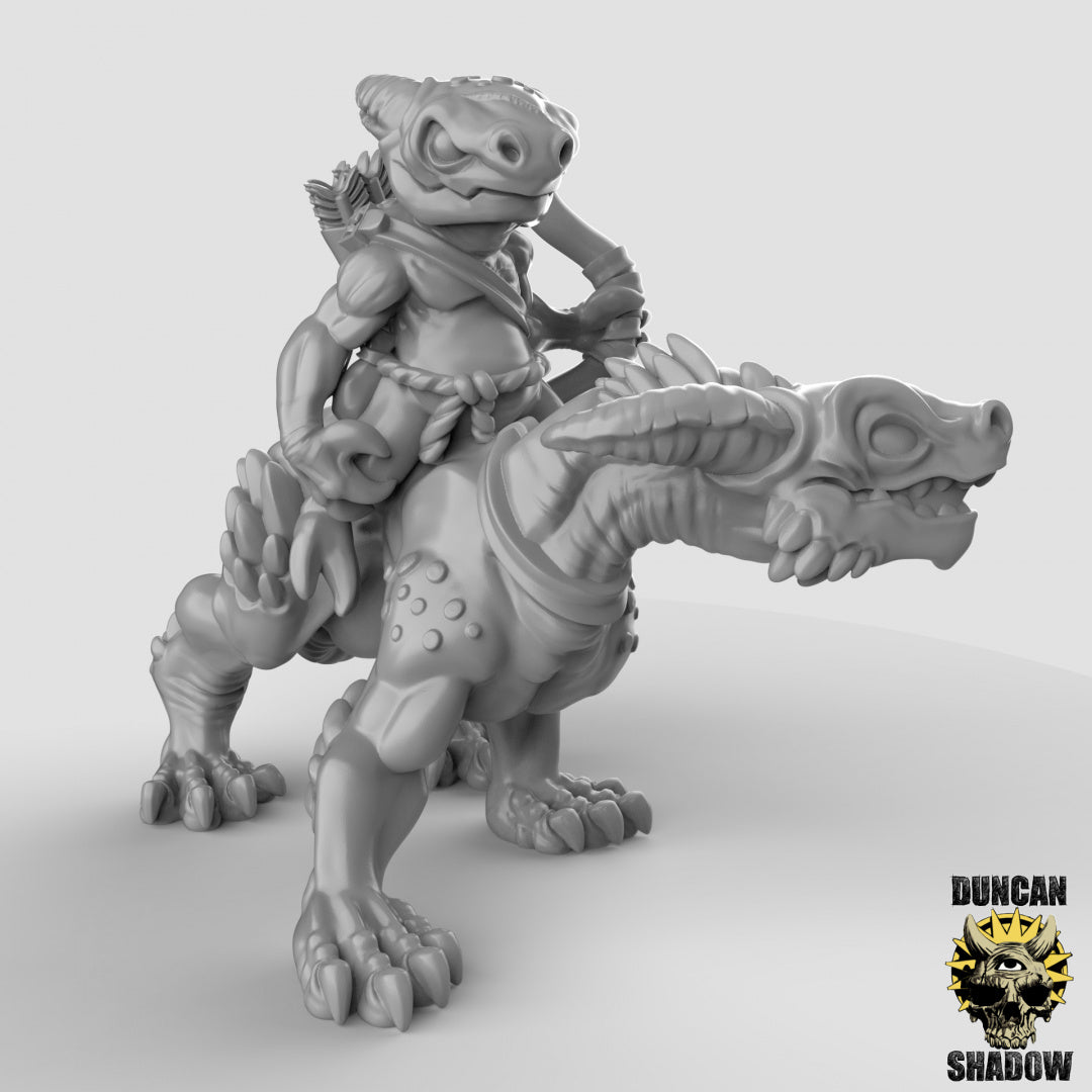 Kobold Beast Cavalry With Bows | Duncan Shadow | Compatible with Dungeons & Dragons and Pathfinder