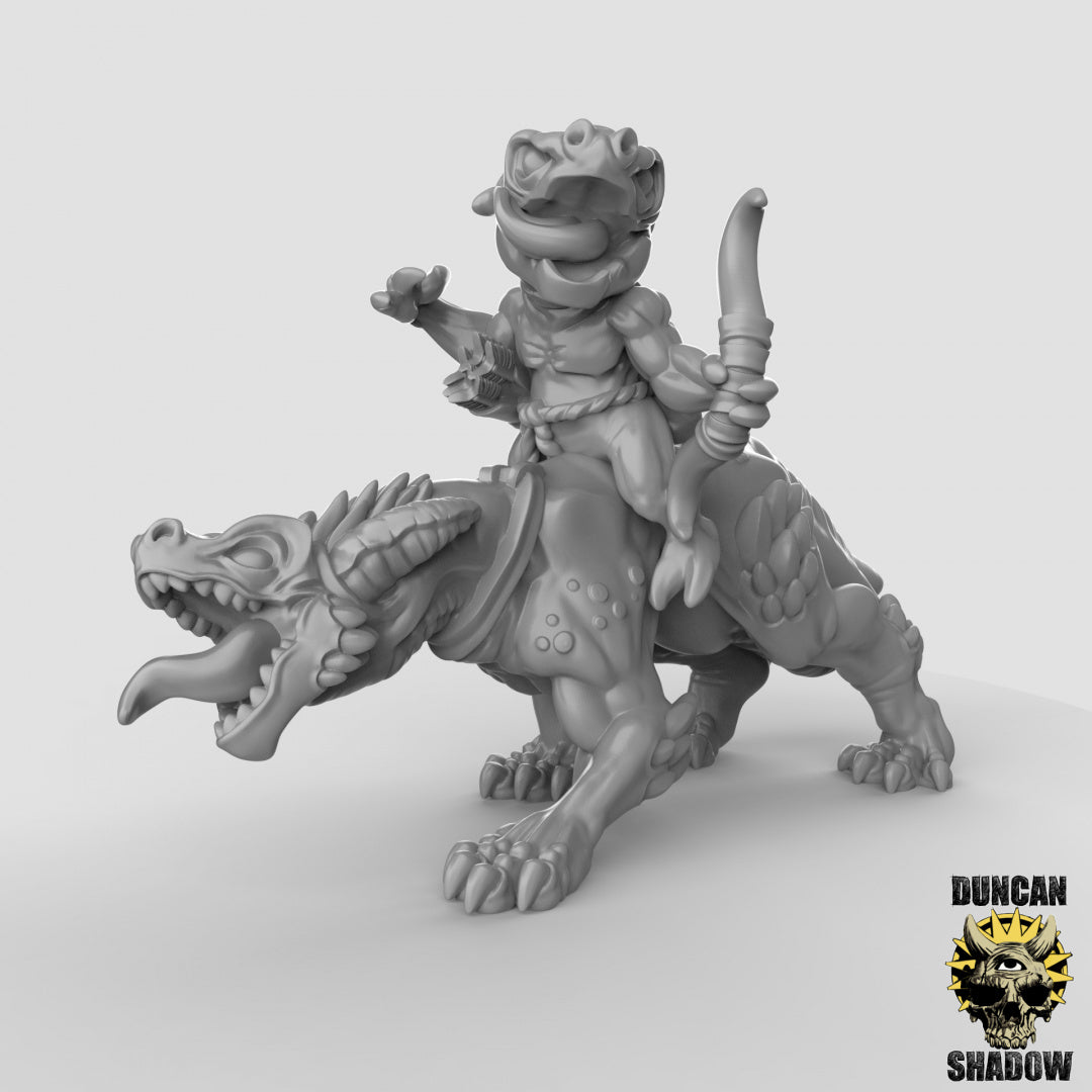 Kobold Beast Cavalry With Bows | Duncan Shadow | Compatible with Dungeons & Dragons and Pathfinder