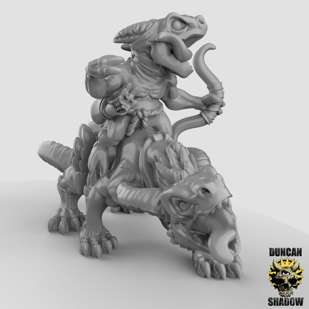 Kobold Beast Cavalry With Bows | Duncan Shadow | Compatible with Dungeons & Dragons and Pathfinder