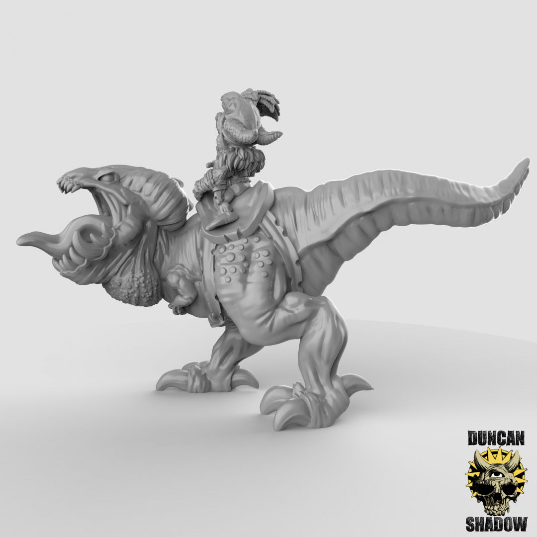 Kobold Shaman on Cave Raptor | Duncan Shadow | Compatible with Dungeons & Dragons and Pathfinder
