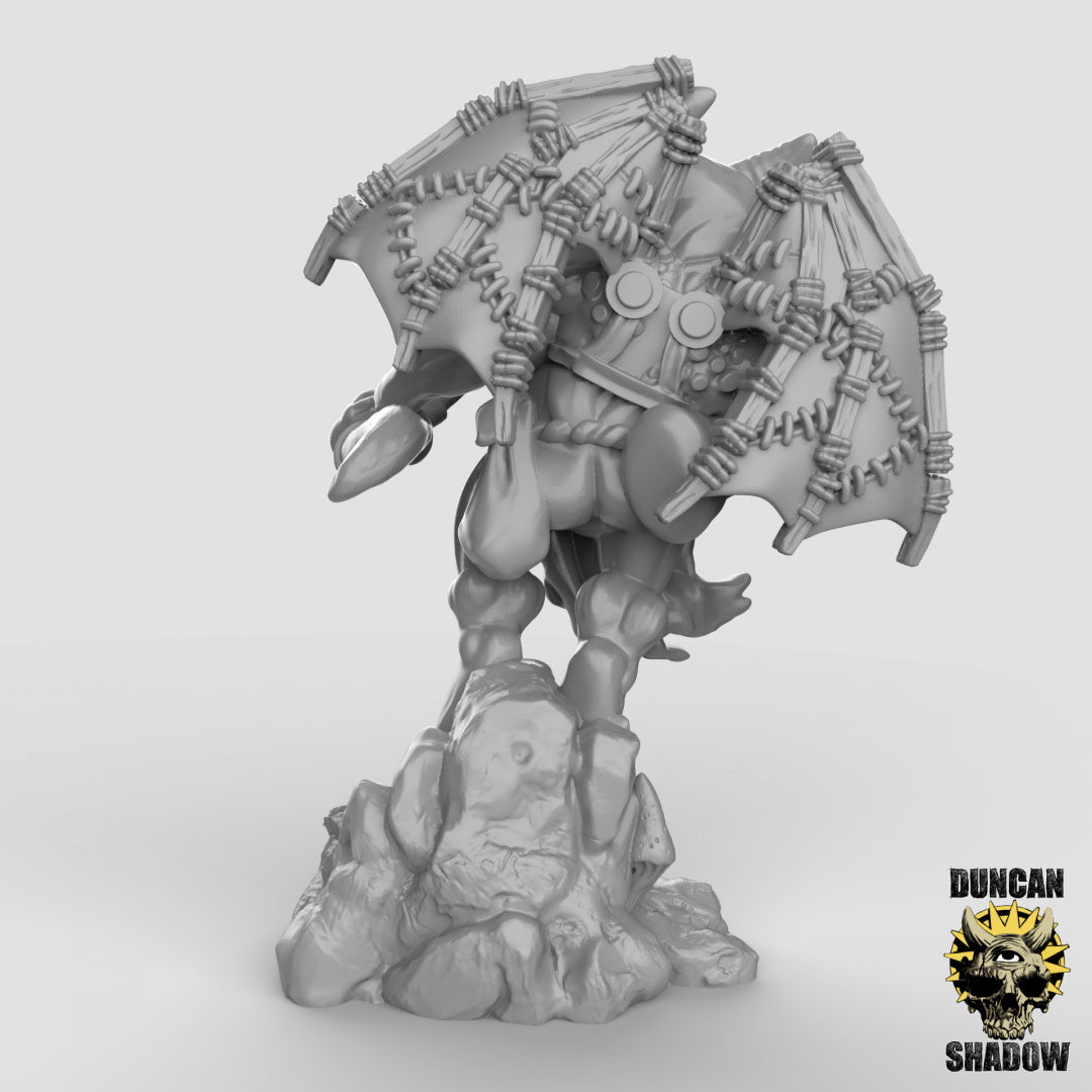 Hostigadores alados kobold con arcos | Sombra de Duncan | Compatible con Dragones y Mazmorras y Pathfinder