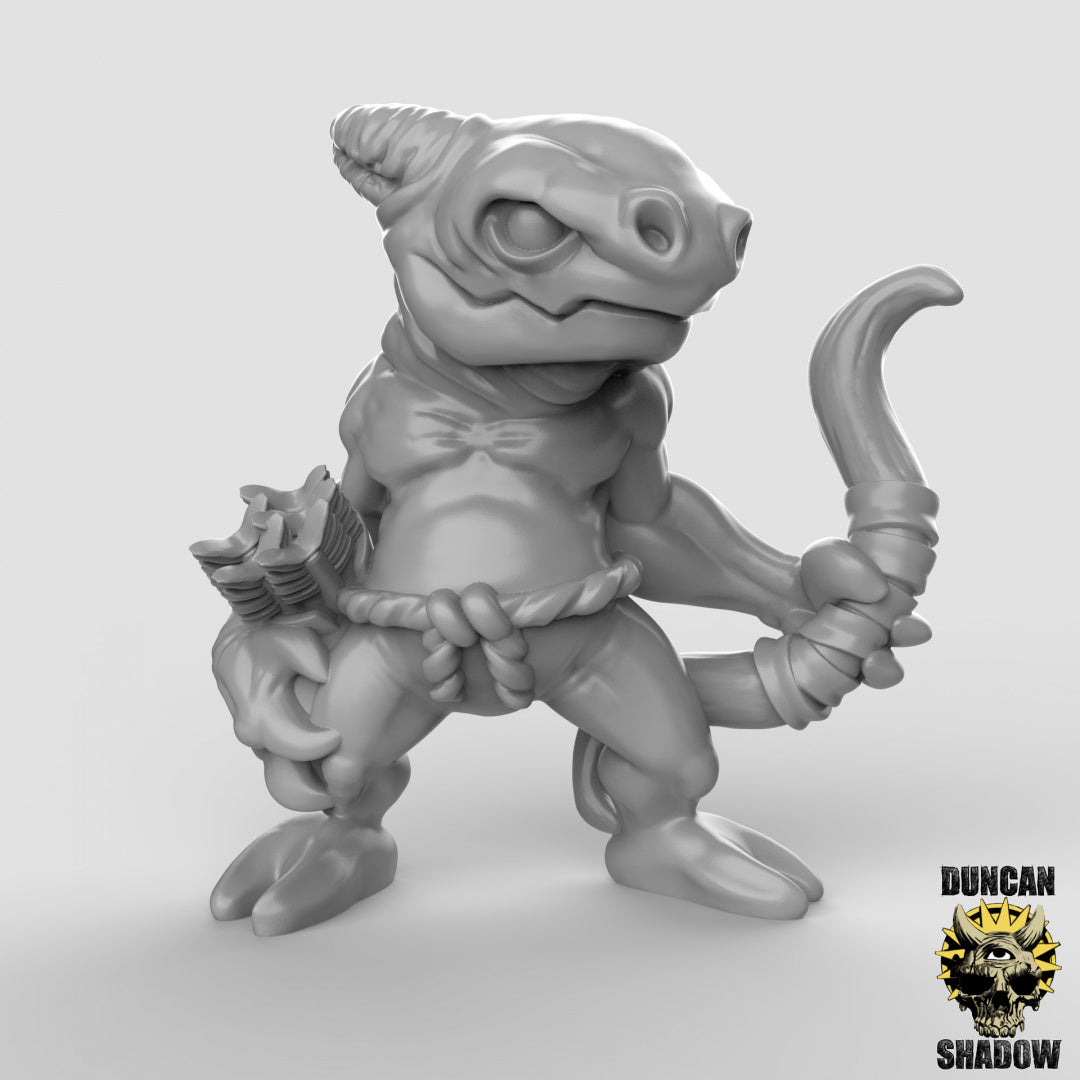 Kobold Rabble With Bows | Duncan Shadow | Compatible with Dungeons & Dragons and Pathfinder