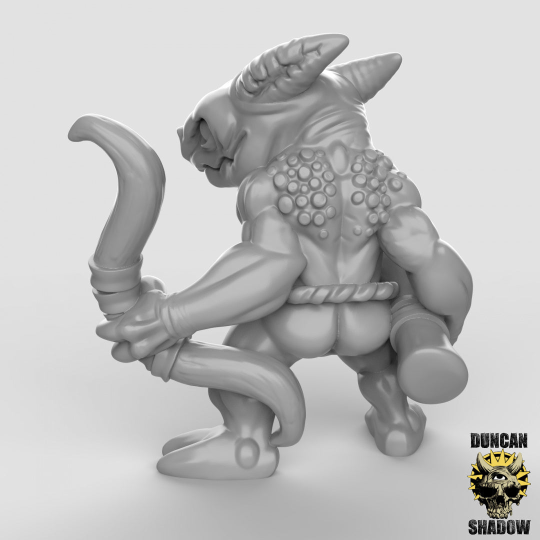 Kobold Rabble With Bows | Duncan Shadow | Compatible with Dungeons & Dragons and Pathfinder