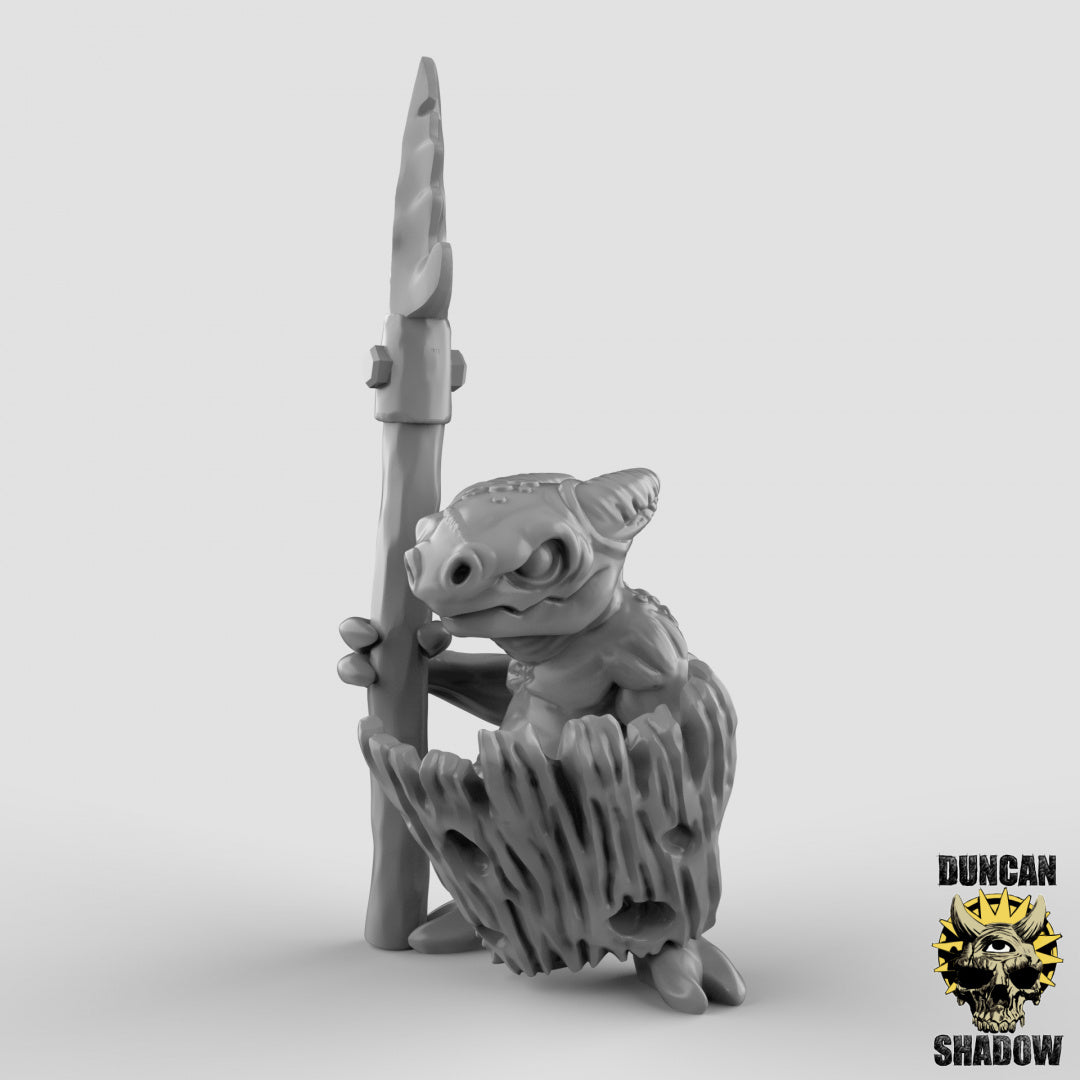 Kobold Rabble With Spears | Duncan Shadow | Compatible with Dungeons & Dragons and Pathfinder