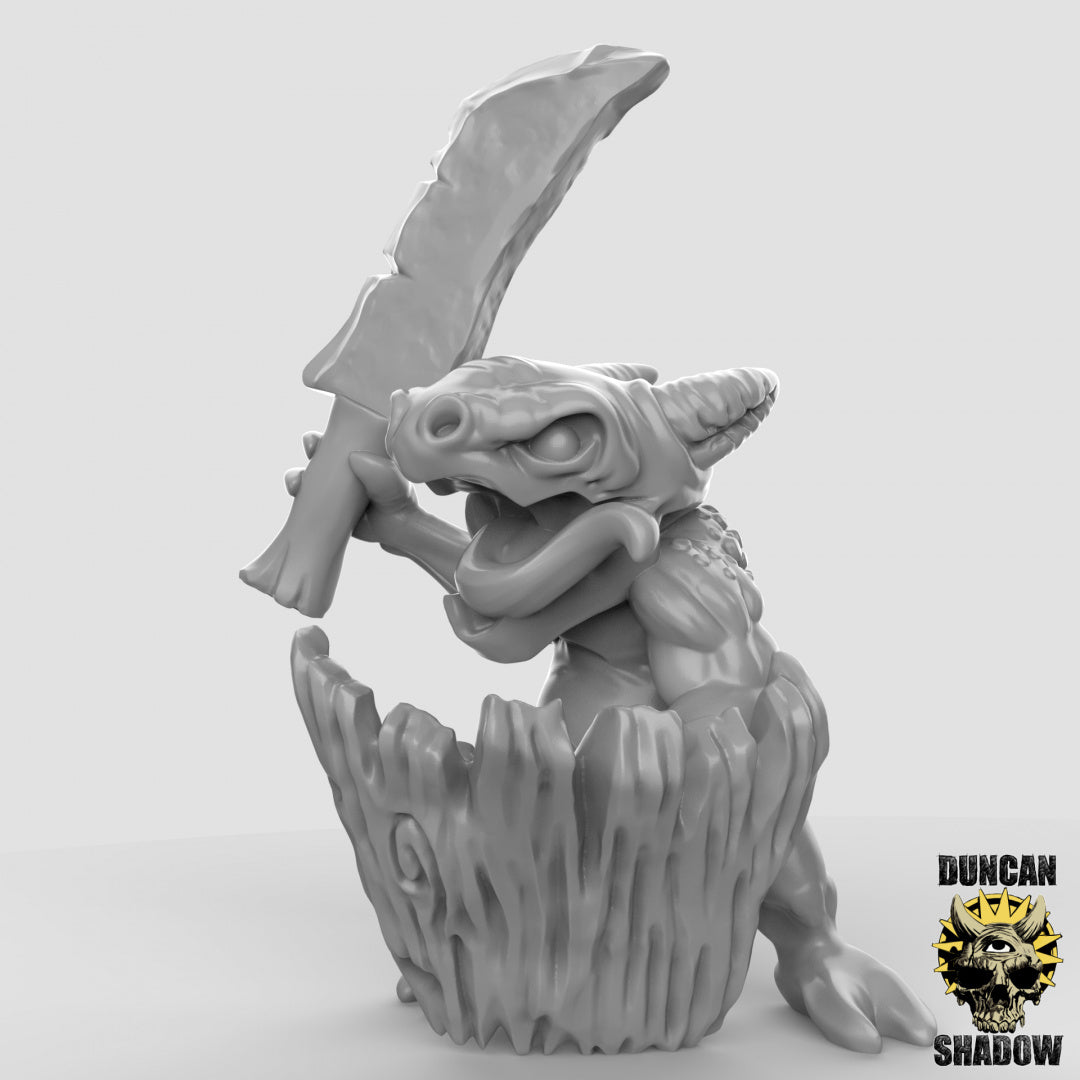 Kobold Rabble With Swords | Duncan Shadow | Compatible with Dungeons & Dragons and Pathfinder