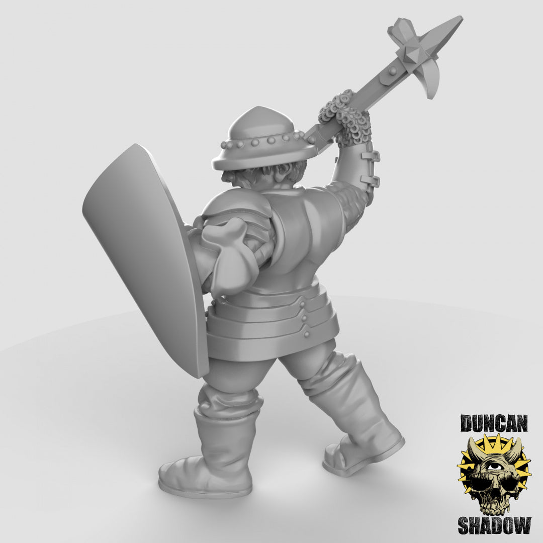 Martillos y escudos para hombres de armas | Sombra de Duncan | Compatible con Dragones y Mazmorras y Pathfinder