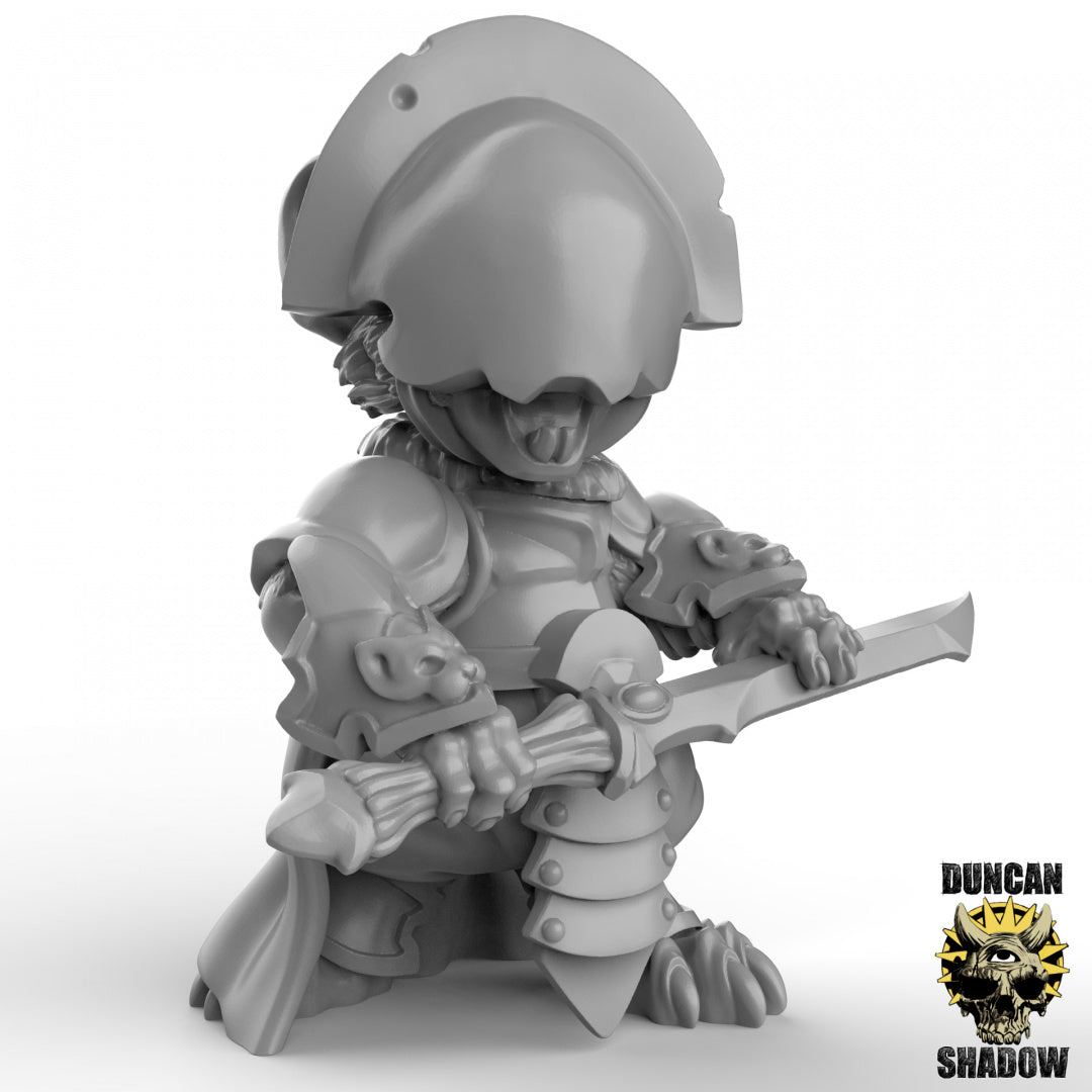 Mousle Folk Black Executioners With Great Swords | Duncan Shadow | Compatible with Dungeons & Dragons and Pathfinder