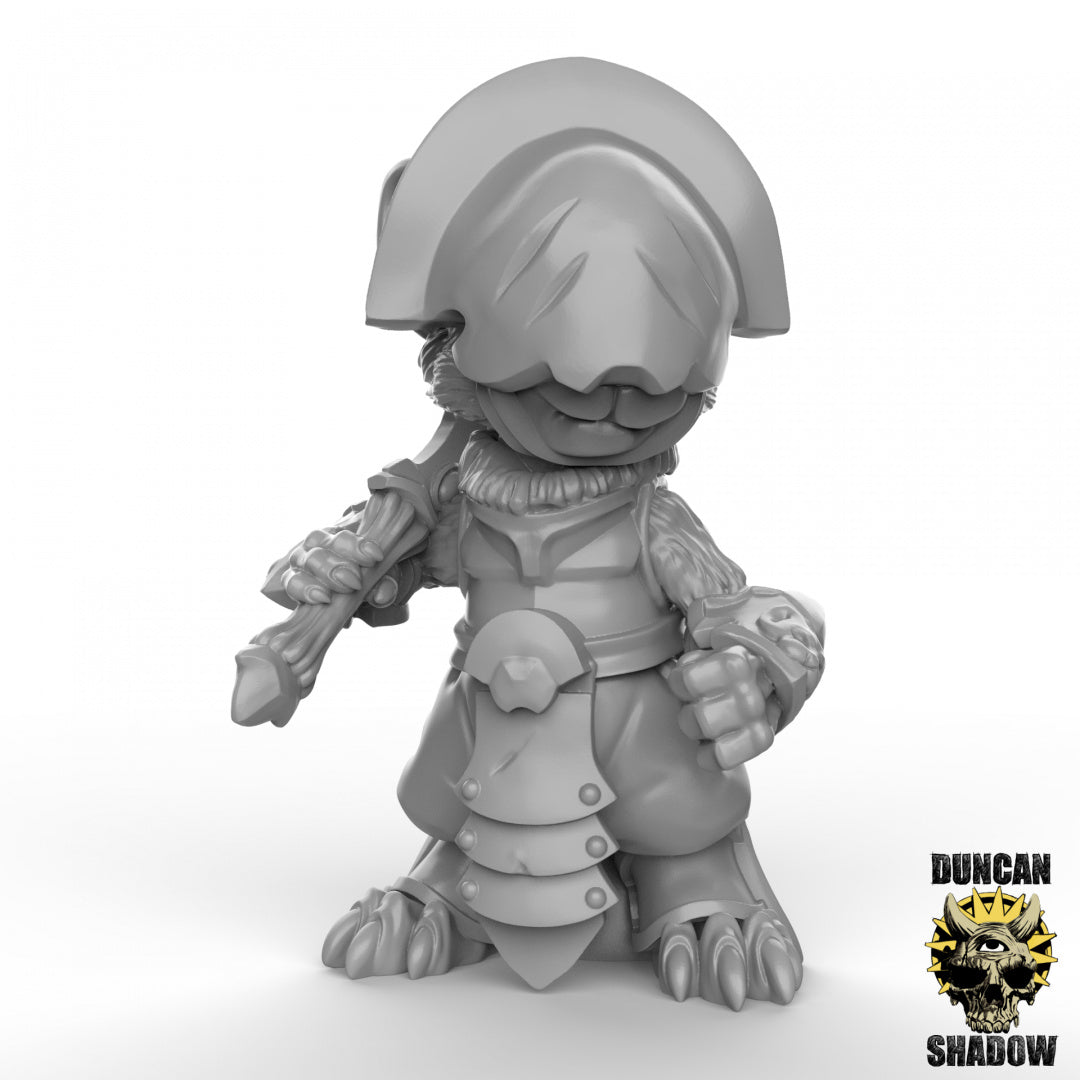 Mousle Folk Black Executioners With Great Swords | Duncan Shadow | Compatible with Dungeons & Dragons and Pathfinder