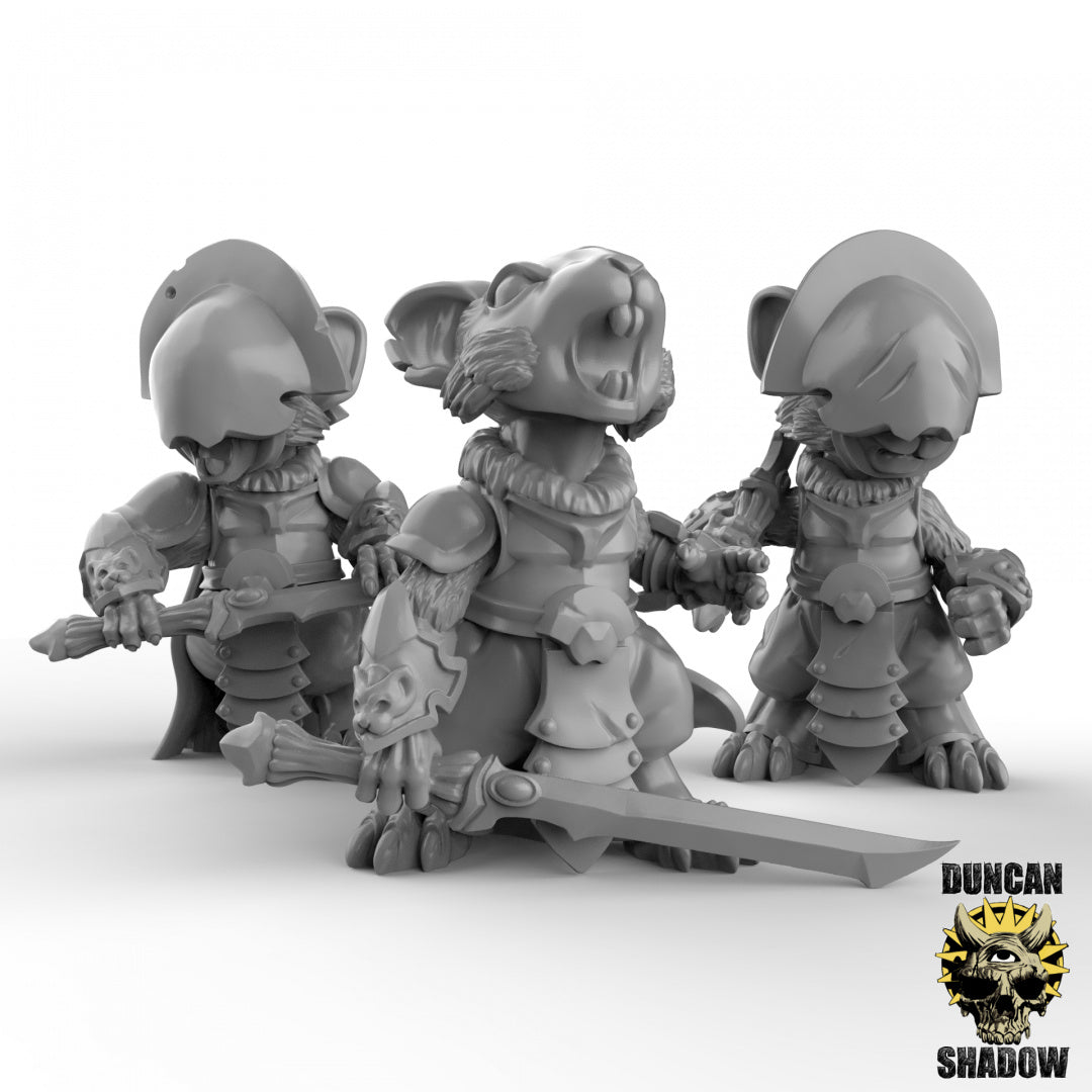 Mousle Folk Verdugos negros con grandes espadas | Sombra de Duncan | Compatible con Dragones y Mazmorras y Pathfinder