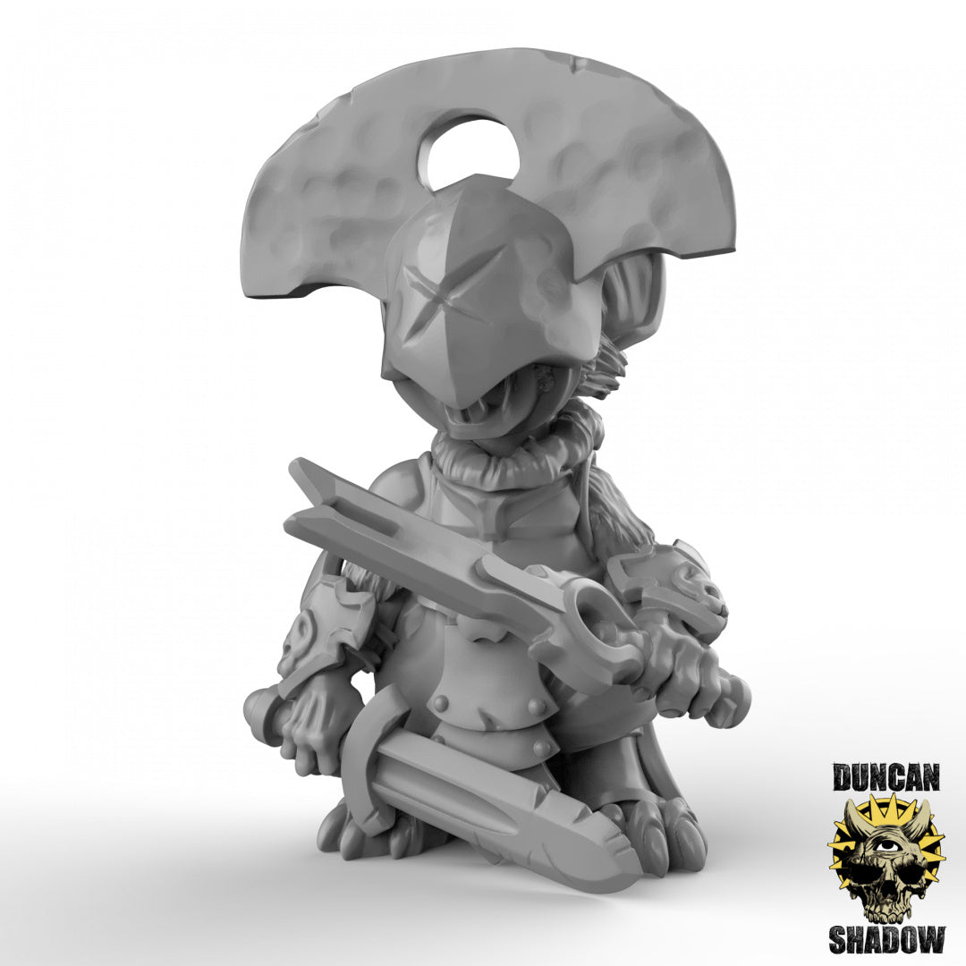 Mousle Folk Black Executioners With Swords | Duncan Shadow | Compatible with Dungeons & Dragons and Pathfinder