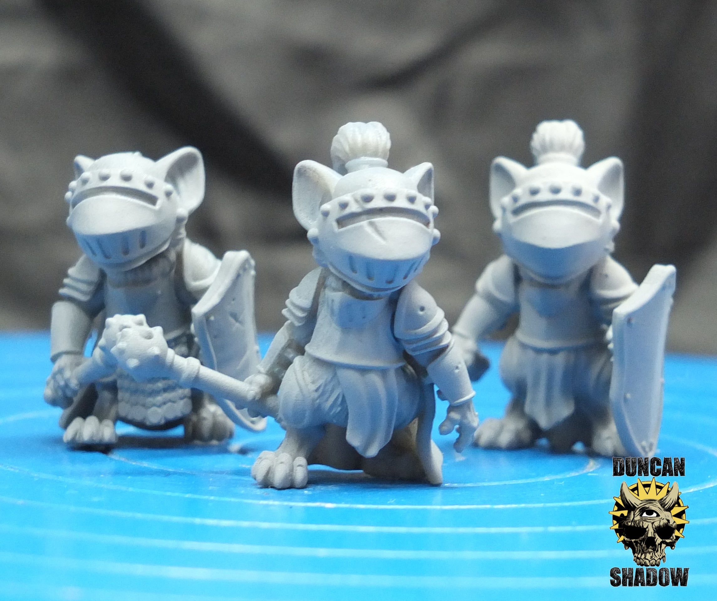 Mousle Folk Knights mit Streitkolben | Duncan Shadow | Kompatibel mit Dungeons & Dragons und Pathfinder