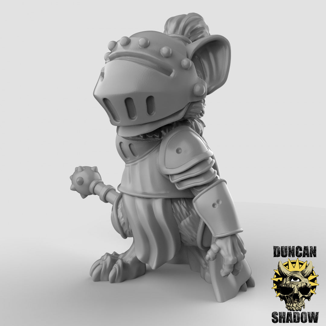 Mousle Folk Knights mit Streitkolben | Duncan Shadow | Kompatibel mit Dungeons & Dragons und Pathfinder