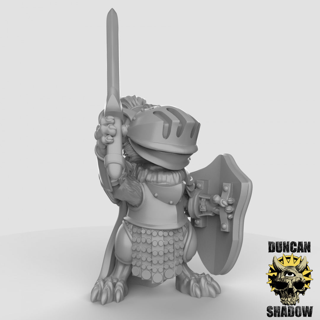 Caballeros populares de Mousle con espadas | Sombra de Duncan | Compatible con Dragones y Mazmorras y Pathfinder