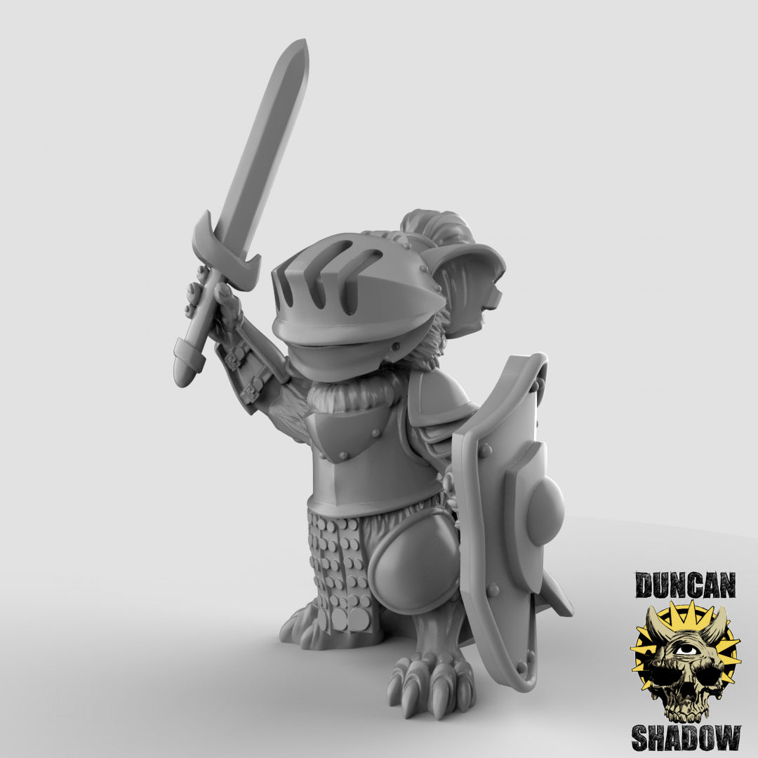 Caballeros populares de Mousle con espadas | Sombra de Duncan | Compatible con Dragones y Mazmorras y Pathfinder