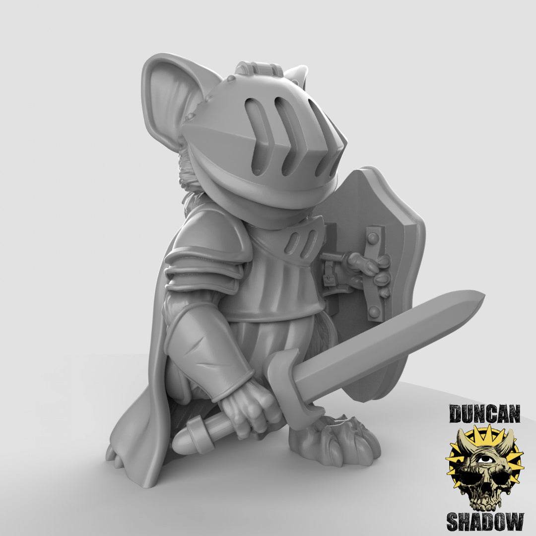 Caballeros populares de Mousle con espadas | Sombra de Duncan | Compatible con Dragones y Mazmorras y Pathfinder