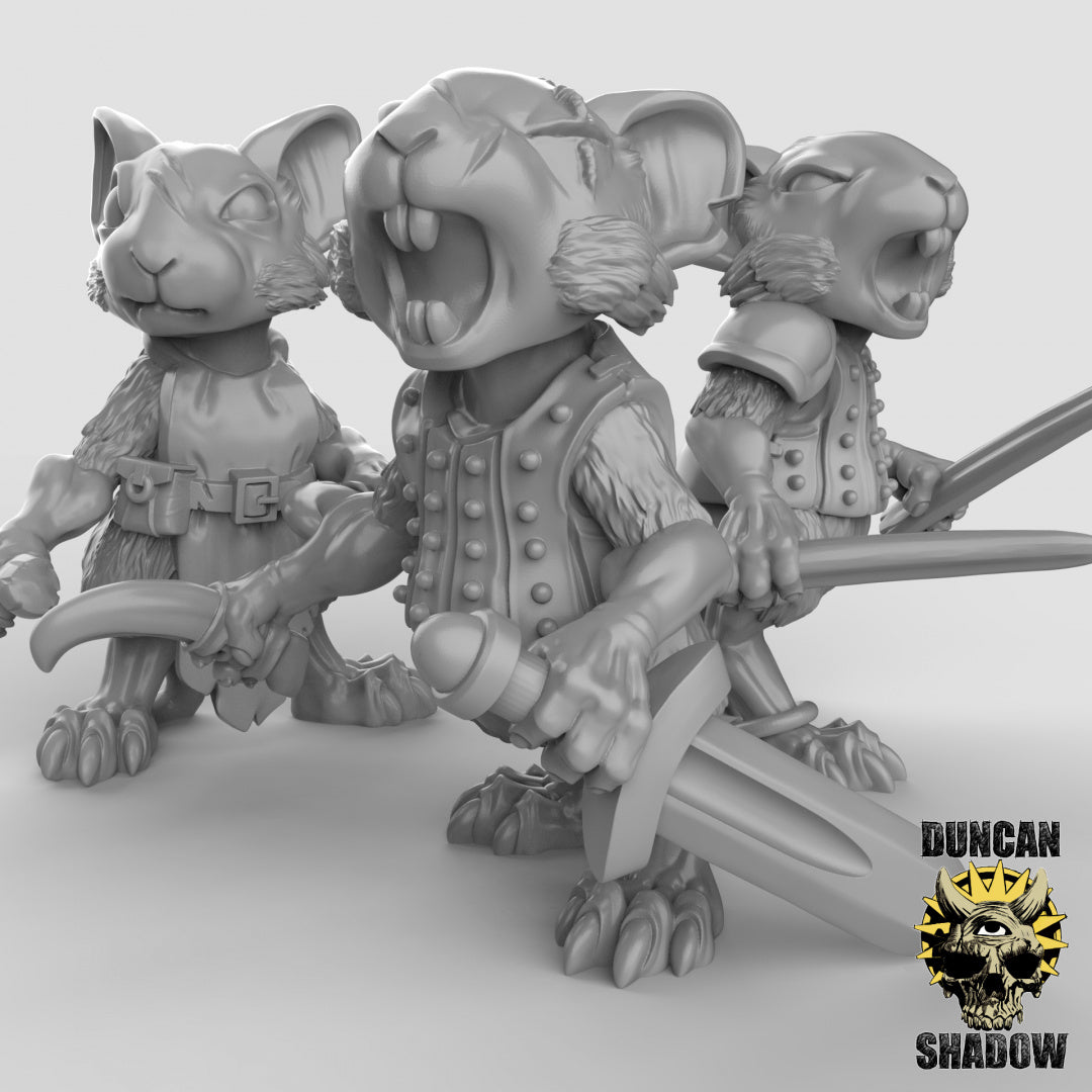 Mousle Folk Rangers mit Dolchen | Duncan Shadow | Kompatibel mit Dungeons & Dragons und Pathfinder
