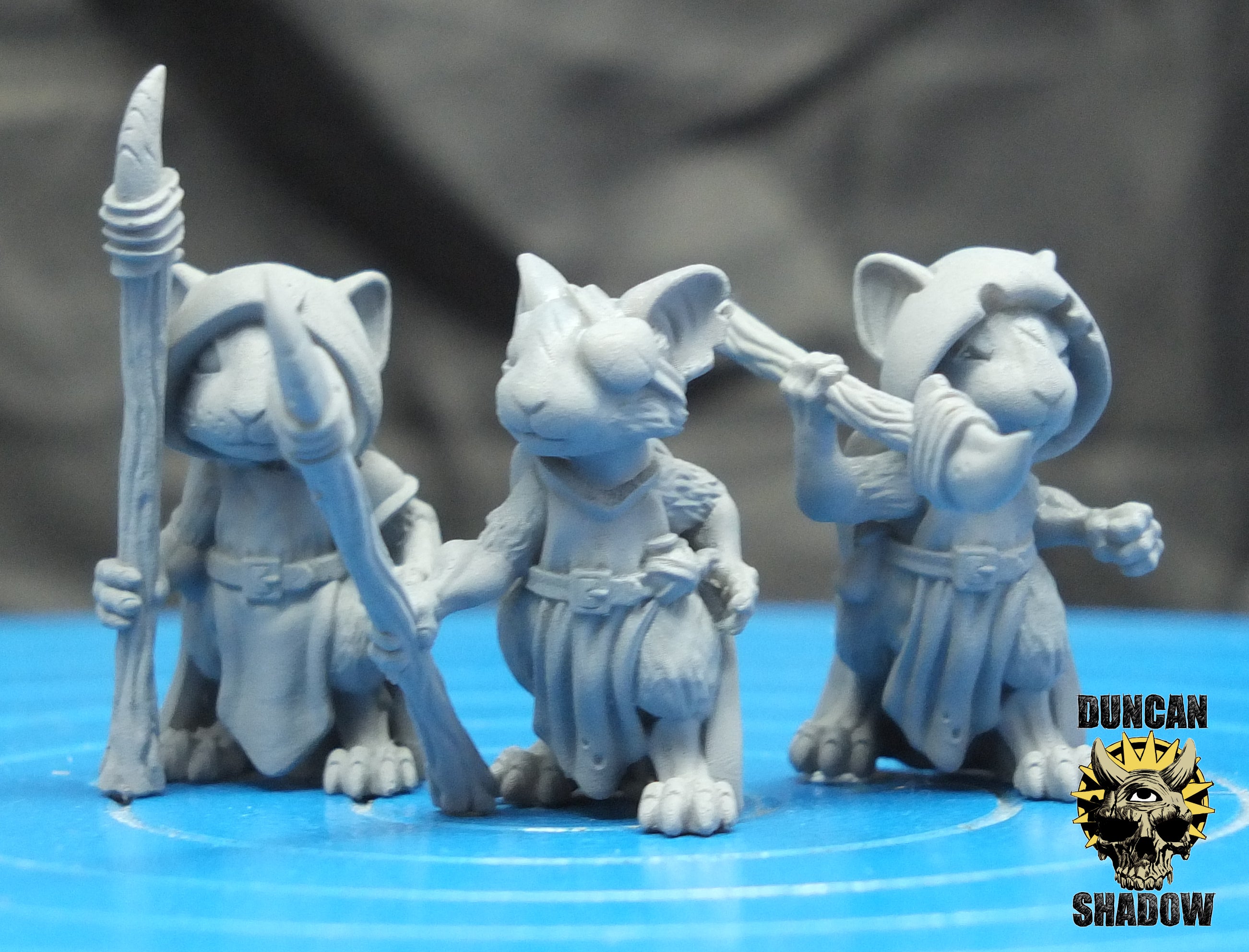 Mousle Folk Rangers mit Speeren | Duncan Shadow | Kompatibel mit Dungeons & Dragons und Pathfinder