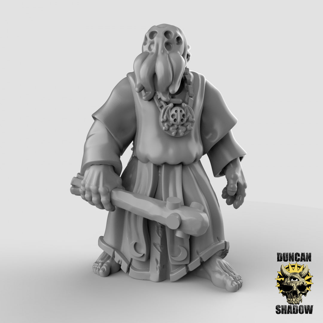Human Kraken Cultists With Clubs | Duncan Shadow | Compatible with Dungeons & Dragons and Pathfinder