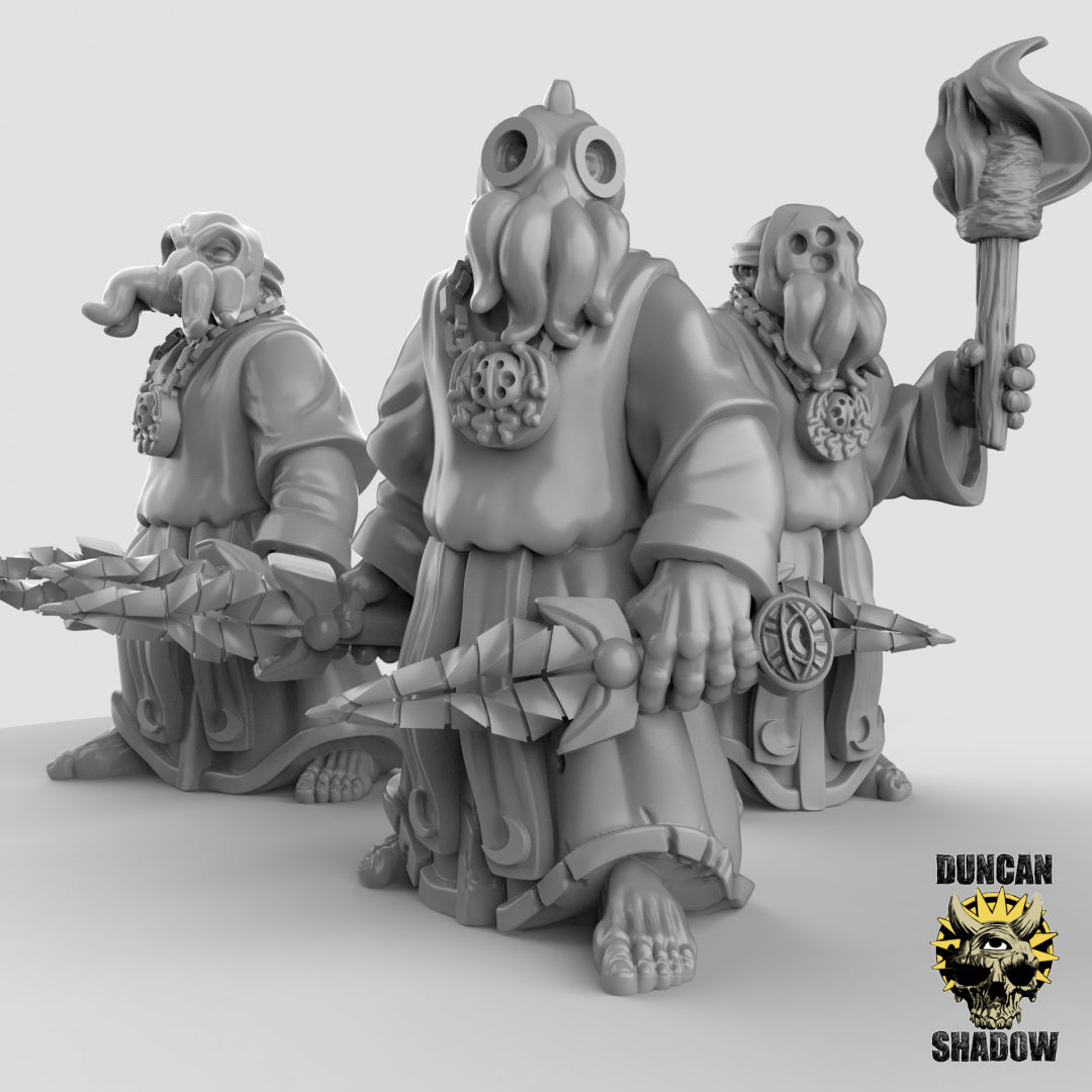 Cultistas del Kraken humano con dagas | Sombra de Duncan | Compatible con Dragones y Mazmorras y Pathfinder