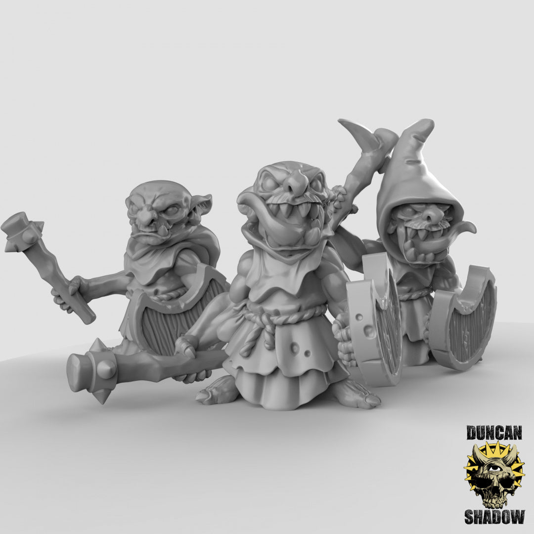 Duendes nocturnos con garrotes | Sombra de Duncan | Compatible con Dragones y Mazmorras y Pathfinder