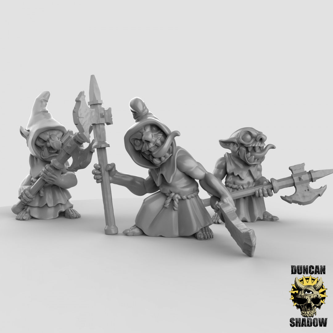 Duendes nocturnos con armas de asta | Sombra de Duncan | Compatible con Dragones y Mazmorras y Pathfinder