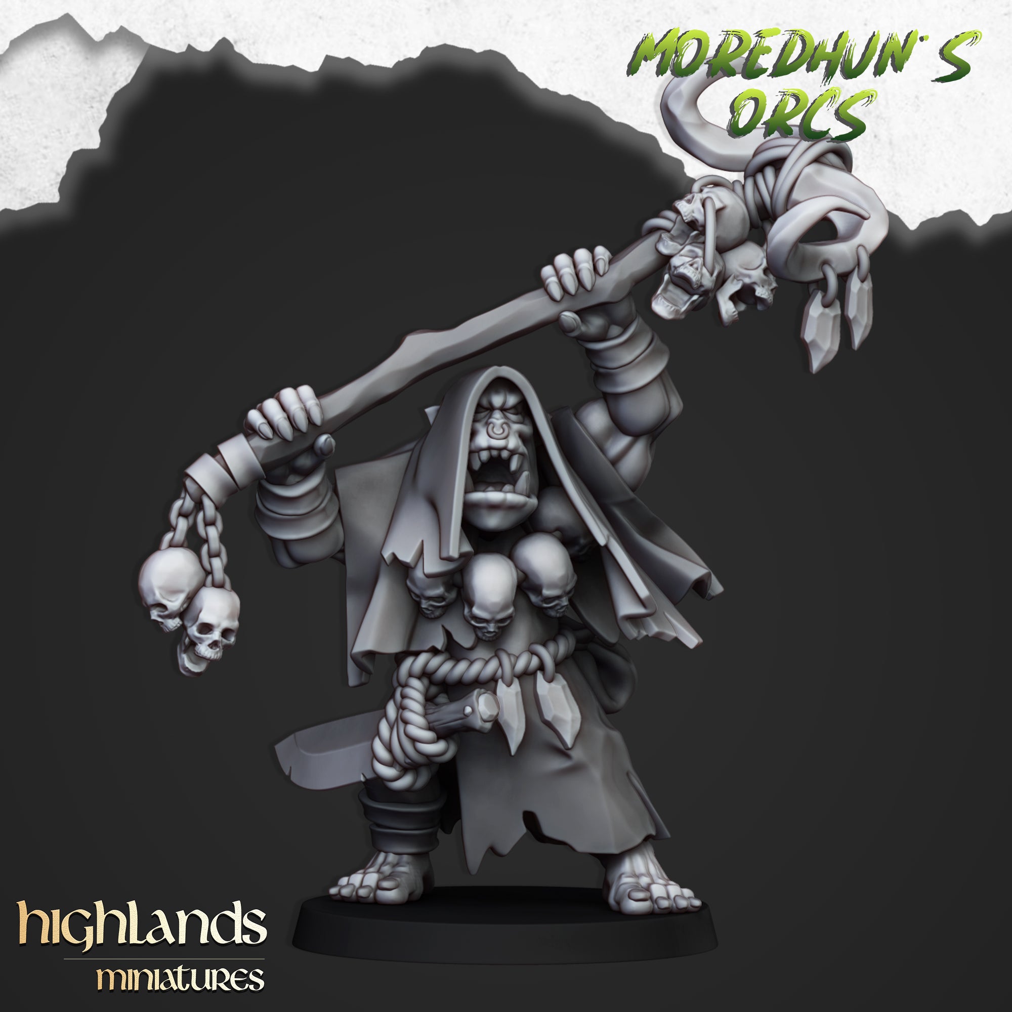 Chamanes orcos (x2) - Tribus orcos y duendes - | Miniaturas de las Tierras Altas