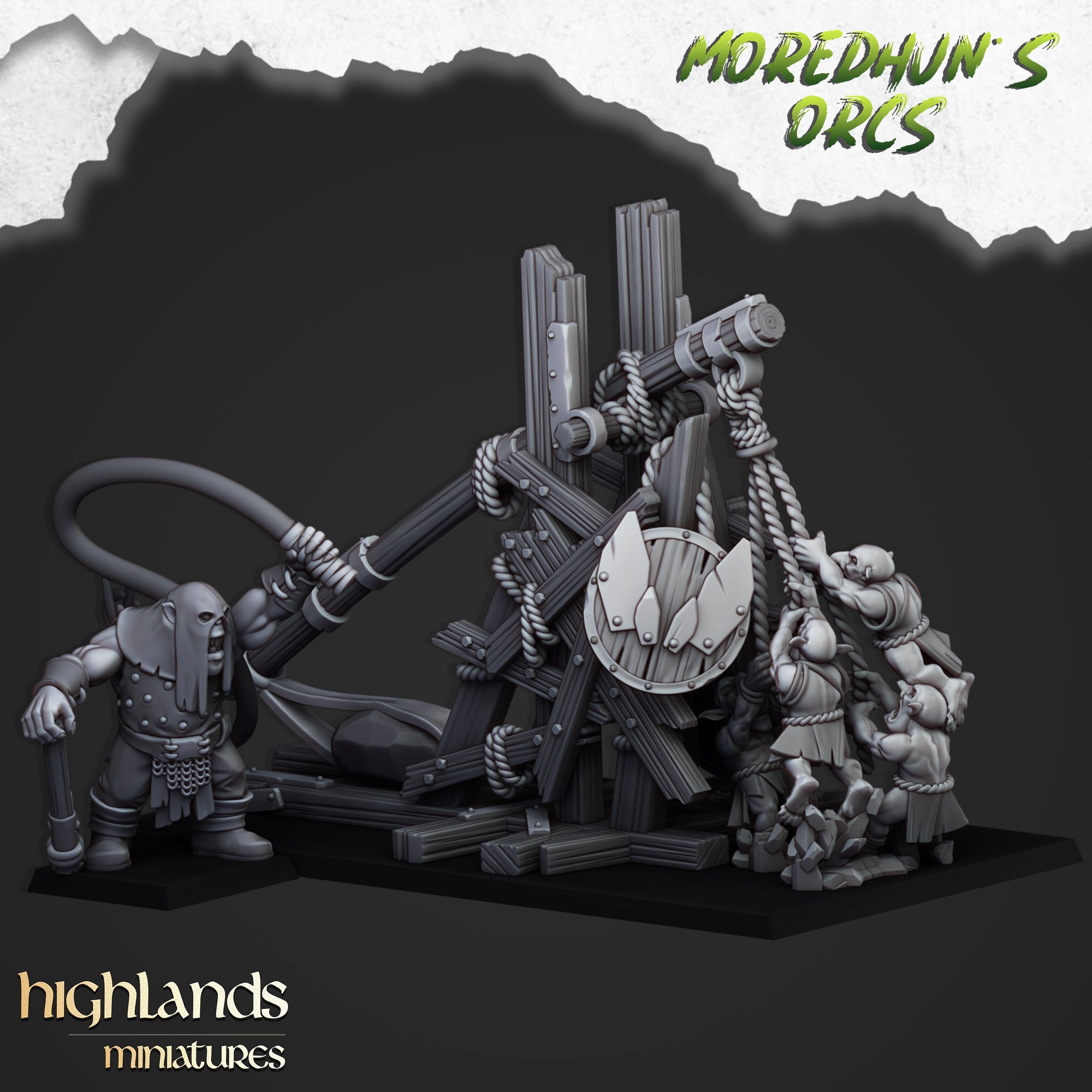 Lanzapiedras orco (x1) - Tribus orcos y duendes | Miniaturas de las Tierras Altas