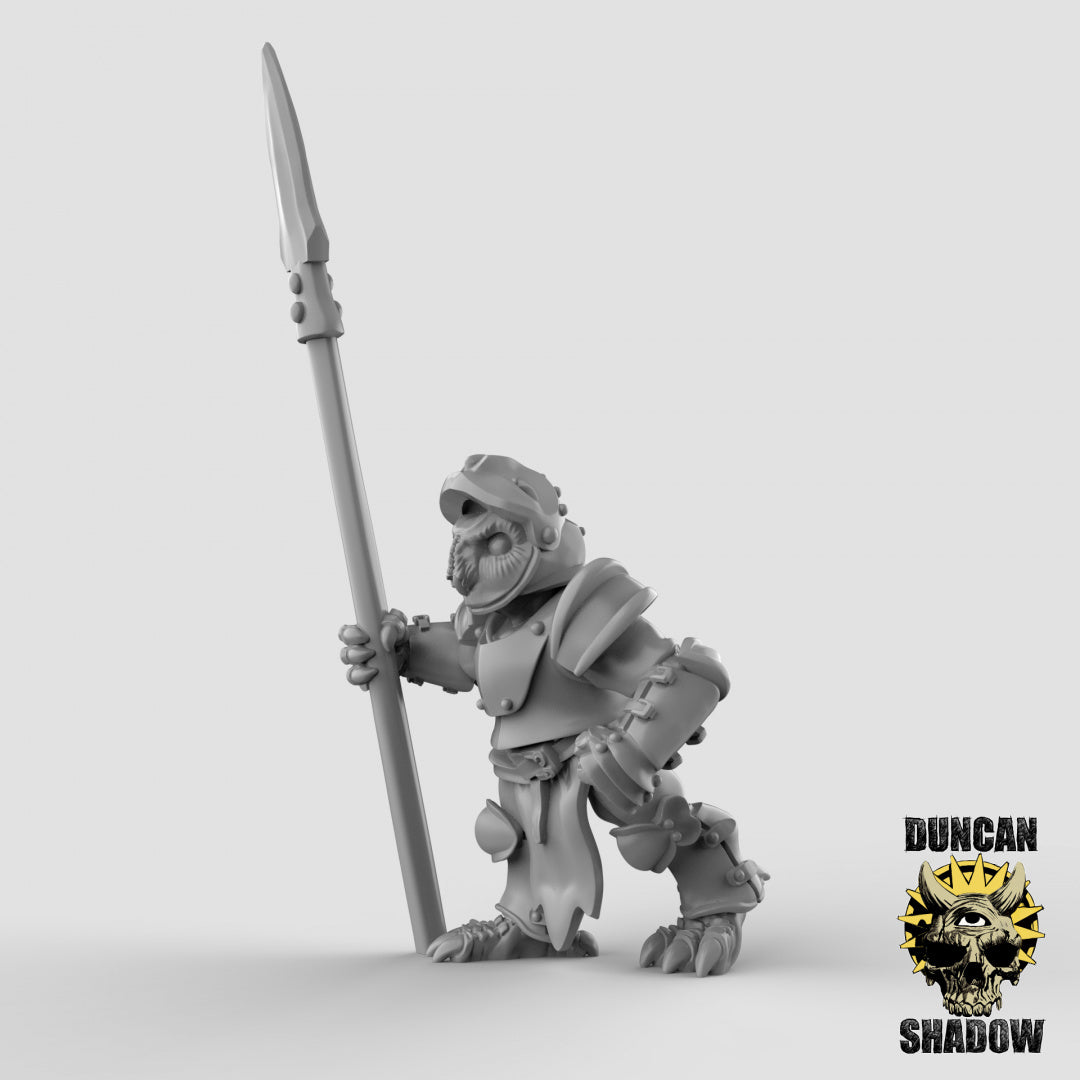 Owl Folk Armored With Spears | Duncan Shadow | Compatible with Dungeons & Dragons and Pathfinder