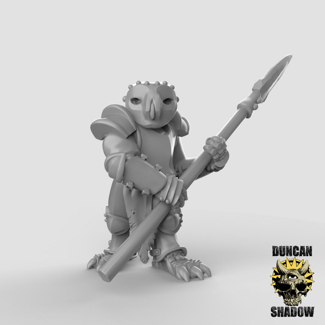 Owl Folk Armored With Spears | Duncan Shadow | Compatible with Dungeons & Dragons and Pathfinder