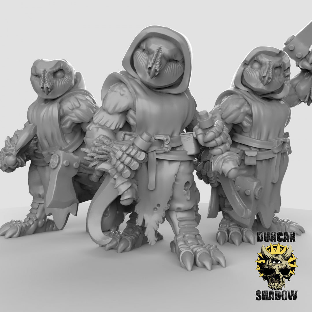 Eulenvolk mit Handwaffen | Duncan Shadow | Kompatibel mit Dungeons & Dragons und Pathfinder