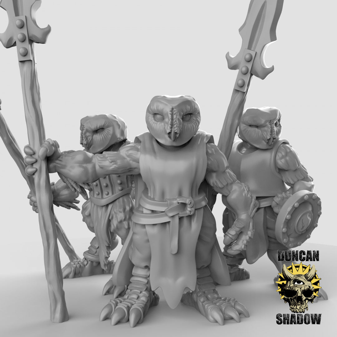 Eulenvolk mit Speeren | Duncan Shadow | Kompatibel mit Dungeons & Dragons und Pathfinder