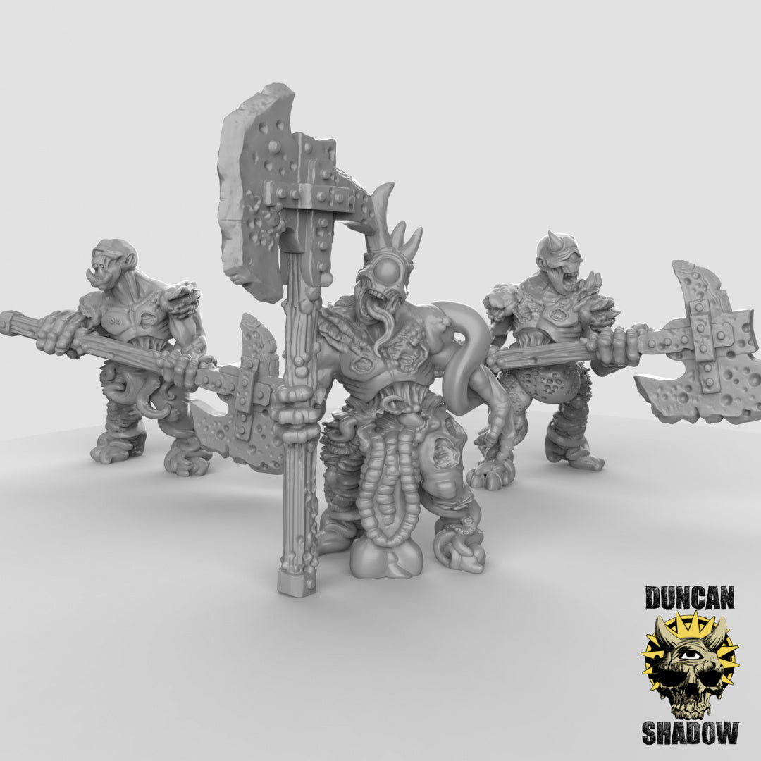Demonios de plaga con grandes hachas | Sombra de Duncan | Compatible con Dragones y Mazmorras y Pathfinder