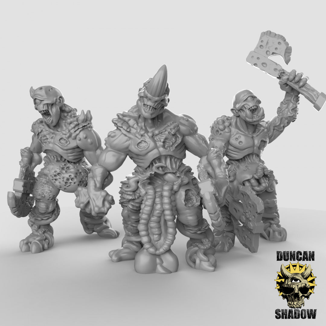 Demonios de plaga con hachas | Sombra de Duncan | Compatible con Dragones y Mazmorras y Pathfinder