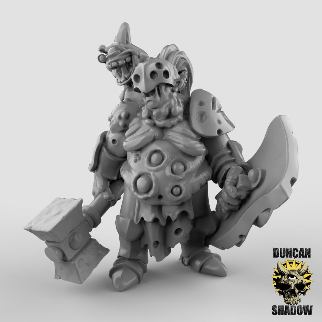 Campeón de los demonios de la plaga con martillo | Sombra de Duncan | Compatible con Dragones y Mazmorras y Pathfinder