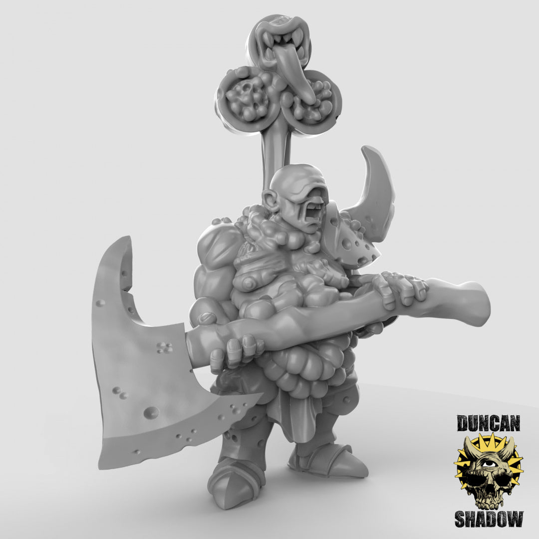 Plague Demons Champion With Axe | Duncan Shadow | Compatible with Dungeons & Dragons and Pathfinder