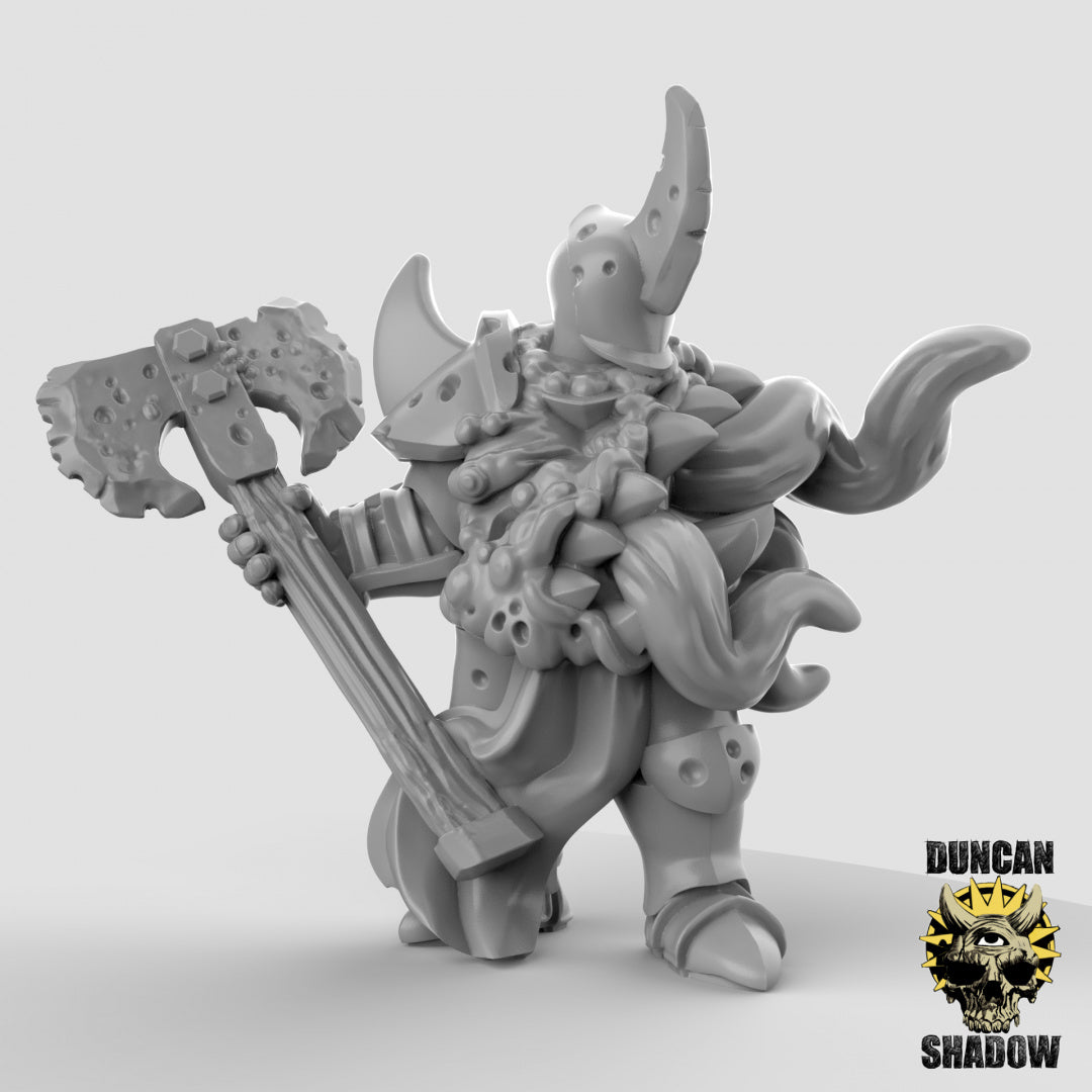 Campeón de los demonios de la plaga con gran hacha | Sombra de Duncan | Compatible con Dragones y Mazmorras y Pathfinder