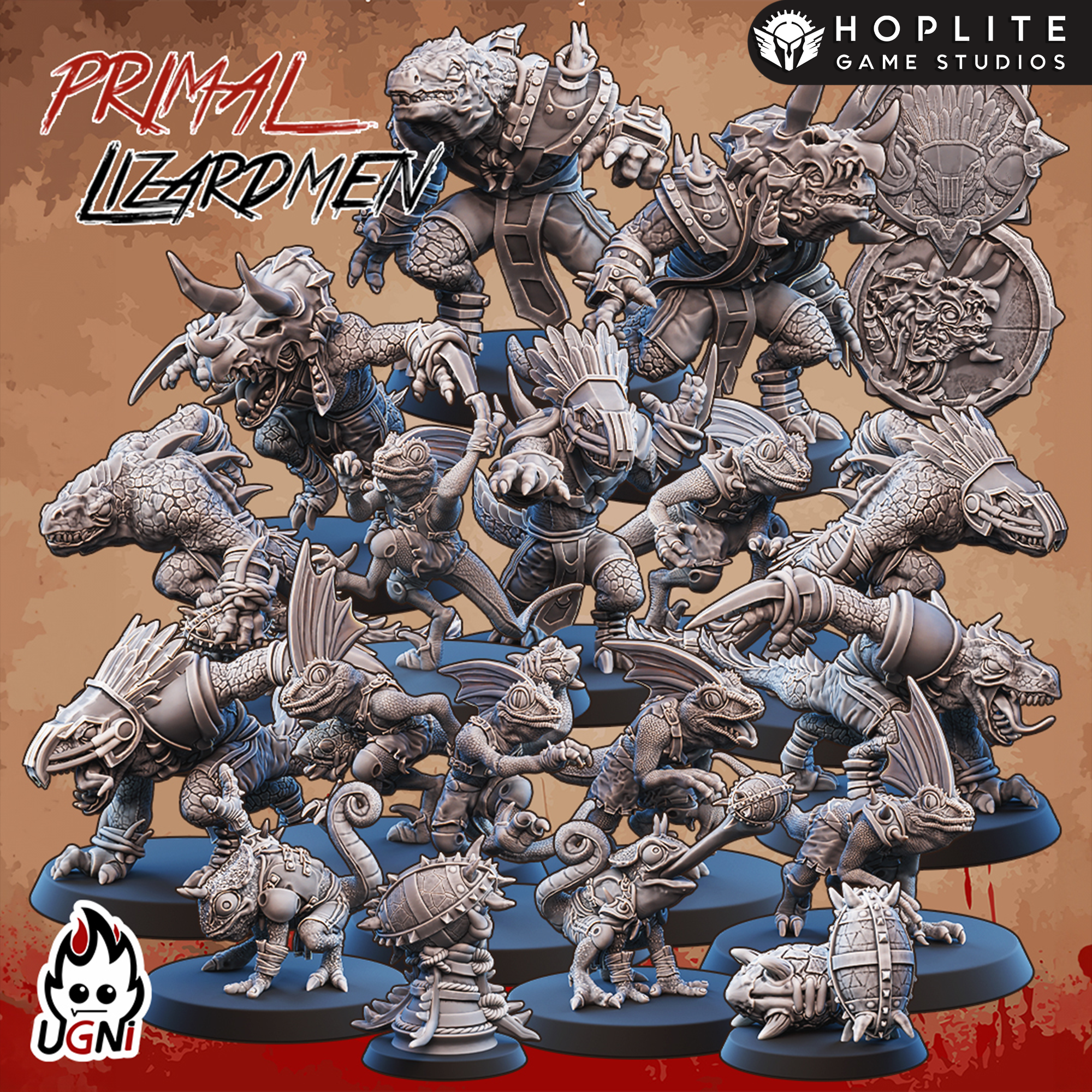 Primal Lizardmen Team (16 Players)
