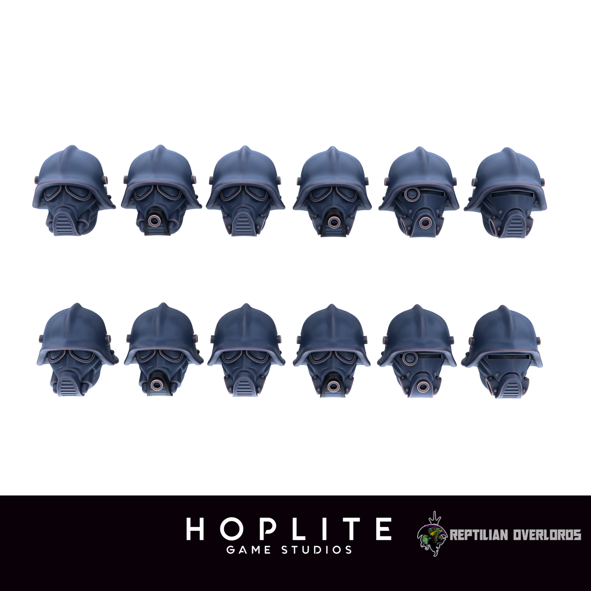 Piezas: Cascos Raumsturmer A (x20) | Señores supremos reptiles | 28 mm